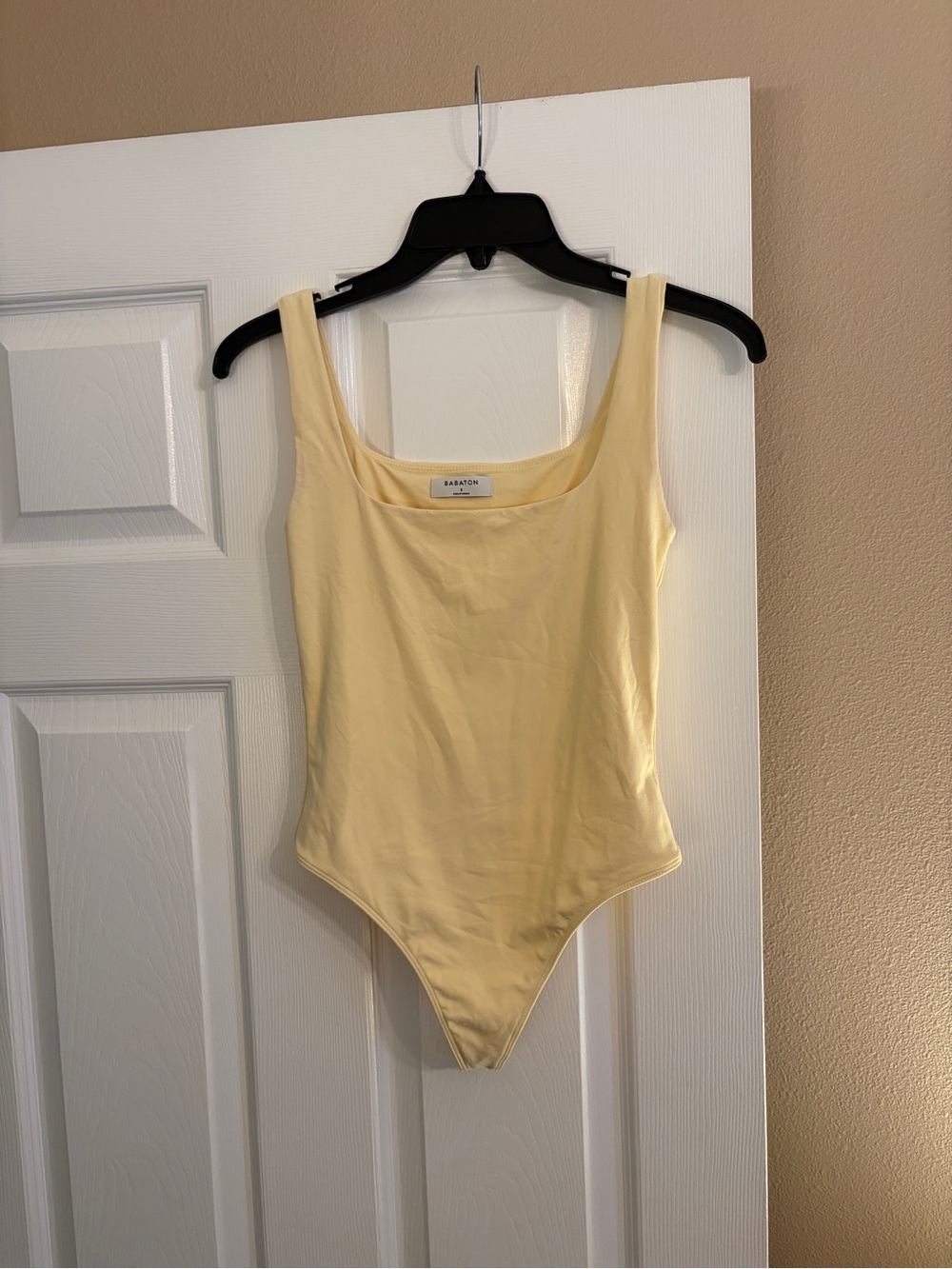 Babaton (Aritzia) Butter YellowOne-Piece Bodysuit